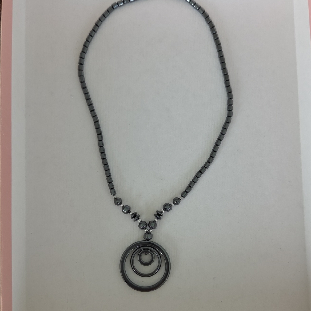Elegant Hematite Beaded Necklace